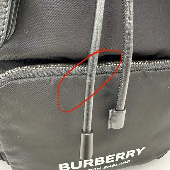 BURBERRY - Nylon Logo Print Medium Rucksack Backpack - Picture 9 of 13
